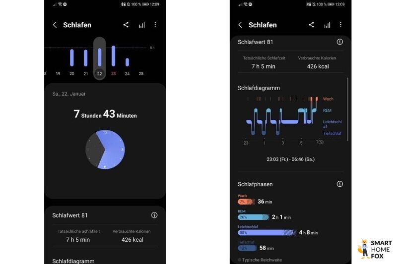 Мониторинг сна в приложении Samsung Health